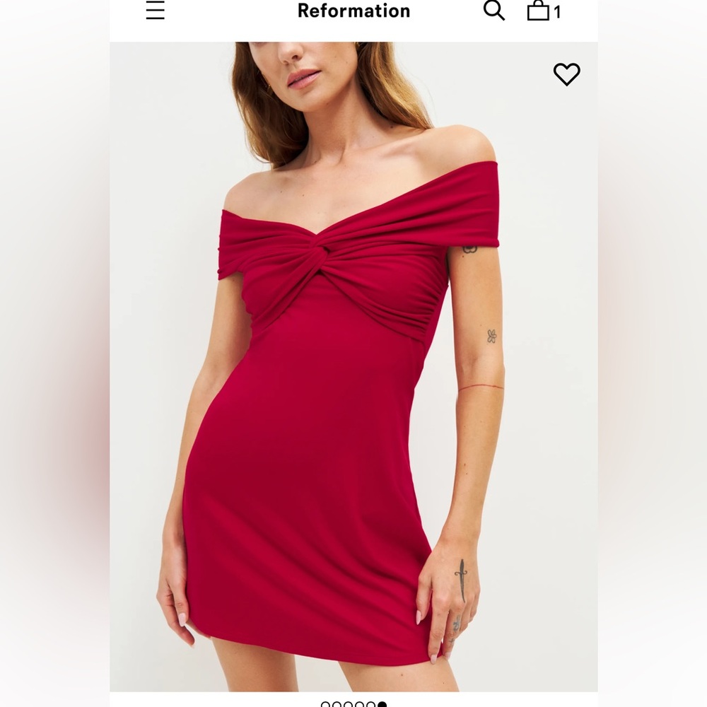 Reformation Vida Dress Cherry M NWT
